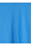 Lcw Vision Blue U-Neck 100% Cotton Women's T-Shirt - 7