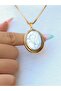 Natural Stone Howlite Natural Stone Women's Oval Necklace Euk53Hlt