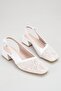 Women's White Detailed Heeled Shoes