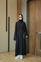 Women's Waist Tie Dress Black