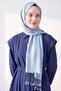 Double-Sided Silk Shawl Sky Blue - 4