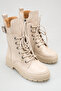 Lion Skin Women's Casual Winter Thick Soled Lace-Up and Zippered Boots