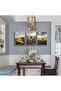 Sunflower Field Black White Beige Framed Canvas Wall Art 3 Panels | 30x40cm 12x16 inch Each | Yellow Flower Rustic Decor - 3