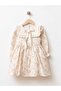 Square Neck Ruffle Floral Patterned Girl's Dress - 2