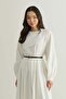 Asymmetrical Detailed Cotton Seersucker Lined Shirt - 3