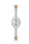 Oval Case Colorful Stone Detailed Women's Wristwatch Silver Color Pl-1607B2X - 4
