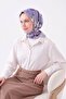 وشاح ناعم بنقشة زهور باللون الأرجواني - 3