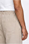 Men's Baggy Linen Trousers Khaki - 4