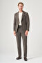 Khaki Mono Collar 6 Drop Slim Fit Elastic Waist Suit 1001260194