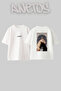 Horses Persian Hali_1 Design Back Printed Cotton White Oversize T-Shirt