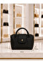 3-Piece Women's Bag Set: Black Shoulder Bag, Mini Bag, and Portfolio Bag - 8