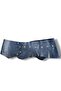 Women's Navy Blue Crocodile Patterned Leather Belt - Brume Handmade Belt - 4