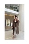 Linen Embroidered Belted Long Kimono