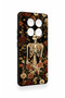 Redmi Note 14 Pro 5g Compatible Floral Skeleton Pattern Silicone Case - 3