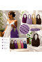 Handmade V Model Paper Rope Straw White Color Bag - Hand Knitted Women's Daily Shoulder Bag - 5