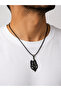 316L Stainless Steel Black Wolf Head Figured Men's Necklace – Strength and Courage Theme - 2