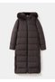 Kürk görünümlü kapüşonlu kapitone anorak - 3