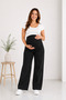 Women's Maternity Jeans, Flexible, Tummy-Wrapping, Adjustable Band, Wide Leg, Comfortable Fit Jeans - 6