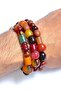 Unisex Natural Stick Amber Bohemian Bracelet (Elastic) - 4
