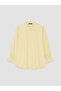 Yellow Plus Size Poplin Women's Shirt