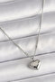 316L Steel Silver Color Chain Love Processing Heart Figure Women's Necklace