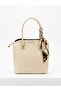 Leather-Look Multi-Compartment Hand and Shoulder Bag with Scarf Detail - 4
