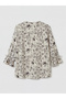 Lcw Grace Beige Collared Floral Blouse - 6