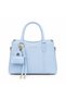 Women's Hand and Shoulder Bag with Zippered Compartments - 4