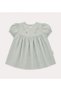 Floral Embroidered Watermelon Sleeve Bandana Mint Baby Dress - 2