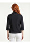 Women's Slim Fit Black Zippered Cardigan - 2