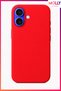 Red Liquid Velvet Matte Silicone Case for iPhone 17