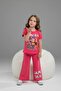 Girl's Printed Wide-Legged Suit - 6567 - 4