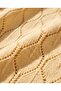 100% Cotton Leaf Pattern Long Knitwear Beach Dress with Elastic Waist - 4