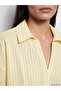 Lcw Vision Yellow Striped Oversize Poplin Women's Shirt - 3