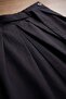 Black Pleated Detail Wide Leg Pants - 5
