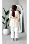 Women's Premium Scallop Lace Cream Hijab Shirt - 7