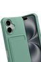 Aconcept iPhone 17 Kelvin Silicone with Business Card Holder - (102716) Green - 3