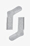 Gray Men's Striped Long Socks