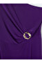 Purple One Shoulder Ruched Evening Dress - 3
