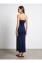 91640 Strapless Dress with Slit Detail - 2