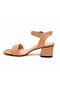 Kumsal 2509 Skin Single Strap Mid Heel Women's Sandals - 5