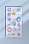 Cute Aesthetic Stamp Themed Sticker Set 6-Piece Wax Seal Look Sticker Set for Journal and Scrapbook 10X20 cm Not a Seal! ! ! - 4