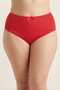 5 Pieces Women's Plus Size High Waist Lace Front Cotton Panties Gathering Comfortable Underwear - with Sleep Band Gift - 5