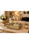 Square Glass Bar Presentation Tray Mirrored Gold Metal Decorative Tray 40X40 - 4