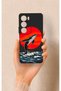 حافظة سيليكون بنمط الحوت الأحمر الشمسية متوافقة مع هاتف Tecno Spark 8C