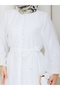Buttoned Belted Lined Hijab Dress Rc6061 - 7