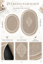 Lacy 2-Piece Non-Slip Leather-Based Oval Bath Mat with Tassels, Washable Bath Set Simela - 3