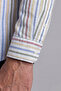 Beige Regular Fit Linen Pocketless Long Pasha Collar Shirt - 4