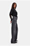 Women's Smoked T-2W6-13 Loose Fit Drop Detailed Design Denim Jean - 7