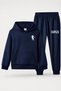 Hooded Futboll Gamer Printed Kangaroo Pocket 2 Yarn Seasonal Unisex Kids Tracksuit Set - 2